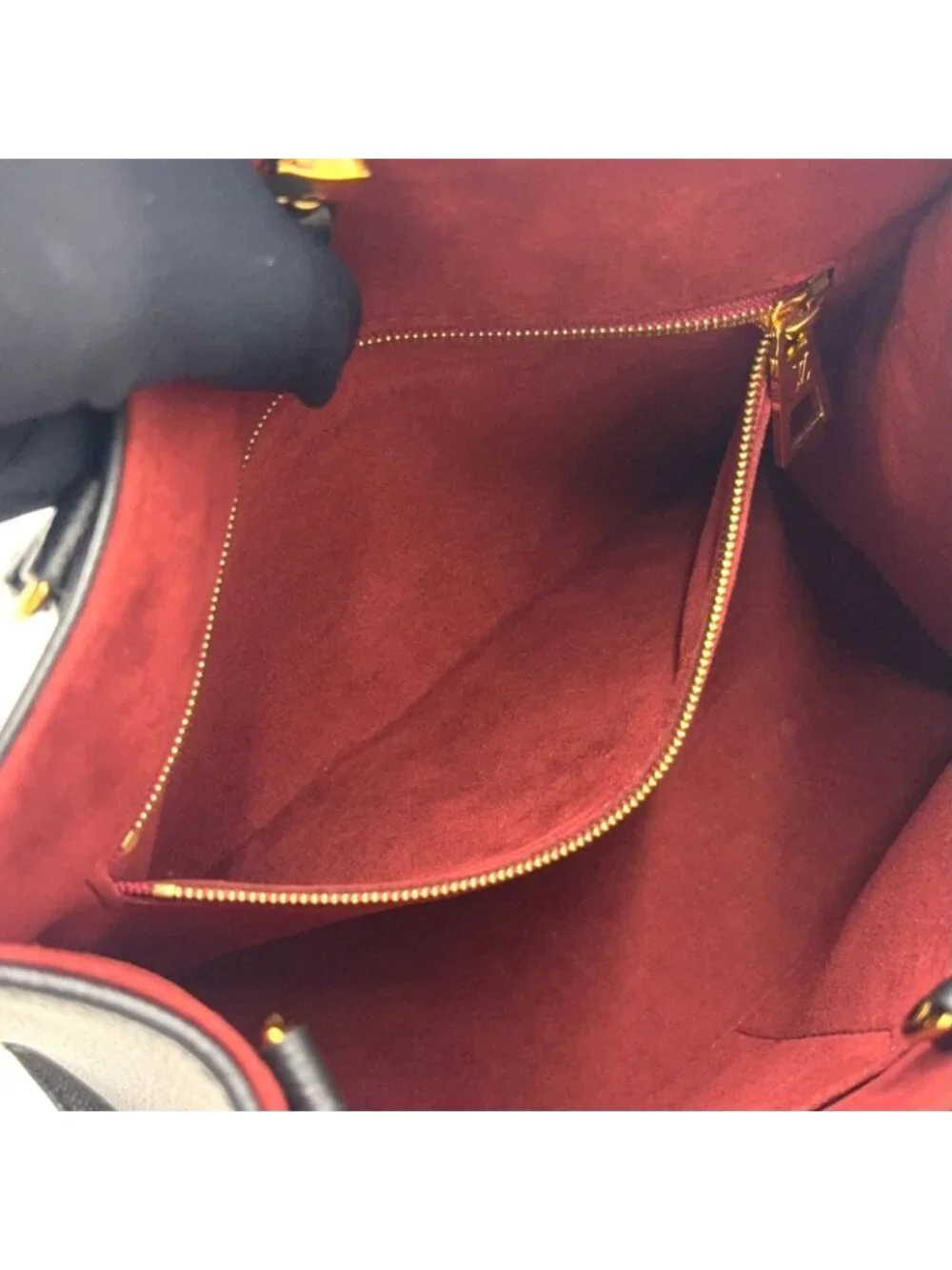 Louis Vuitton On The Go PM Bicolor Monogram Empreinte Leather Black Handbag Gold